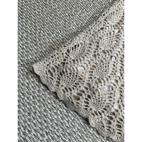 vintage crochet Midi Women's Skirt. Boho Hippie Lace Indie Festival Western M - Picture 5 of 8